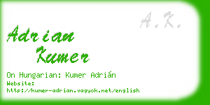 adrian kumer business card