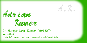 adrian kumer business card